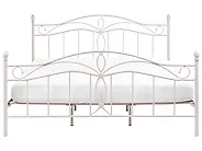 Bed Metal ANTLIA 180 x 200 cm (EU Super King) Light Beige_1165244