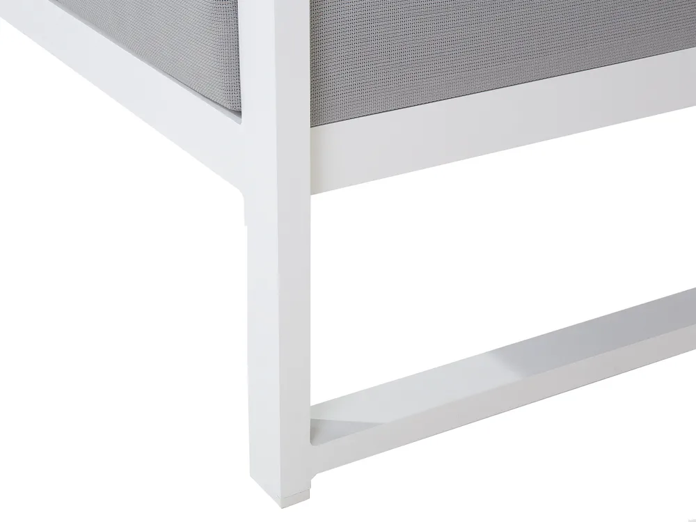 Garden Corner Sofa with Table 6 Seater CASTELLA Metal Grey Left Hand_555474