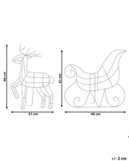 Decorazione per esterni LED SAIJA 46 cm Renna Argento_813246