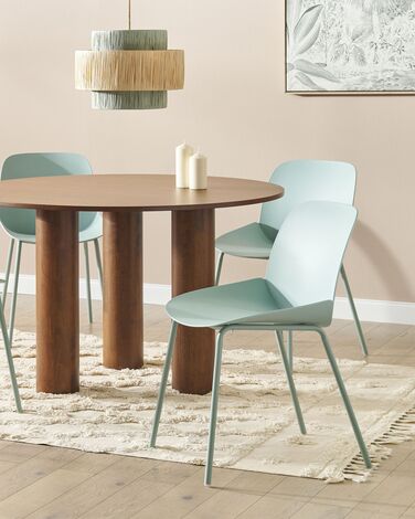 Set of 2 Dining Chairs Mint Green MILACA