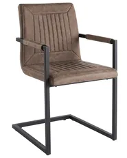 Set of 2 Conference Chairs BRANDOL Faux Leather Brown_790030