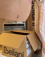 Puf ze schowkiem ANNABELLA Boucle Jasnobrązowy_1055222