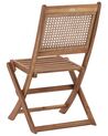 Lot de 4 chaises de jardin en bois d'acacia certifié clair PARAGGI_928464