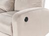 Soffa elektrisk recliner 2-sits sammet beige VERDAL_921641