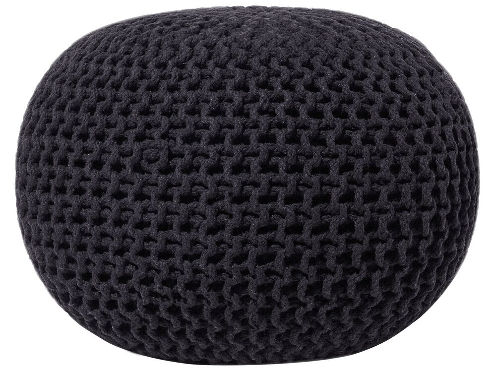 Pouf CONRAD Coton Noir