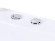 Wanna narożna z hydromasażem LED POZUELOS 170 x 90 cm Biały_1033641