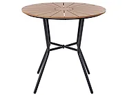 Garden Dining Table LINOSA 80 cm 80 cm Metal Black_1179403
