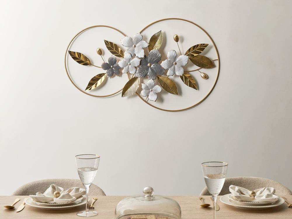 Wanddecoratie Blad DYSPROSIUM Metaal 61 cm Goud