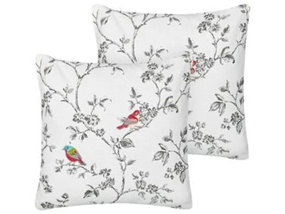 Coussin DILLENIA 45 x 45 cm Coton Blanc_1183772
