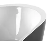 Freestanding Bathtub NEVIS 1500 x 750 mm Black_806455