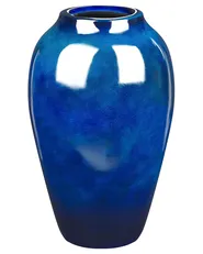 Vase à fleurs OCANA 37 cm Céramique Bleu foncé_847860