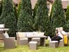 5 Seater PE Rattan Garden Sofa Set Taupe and Grey FONTI_820250