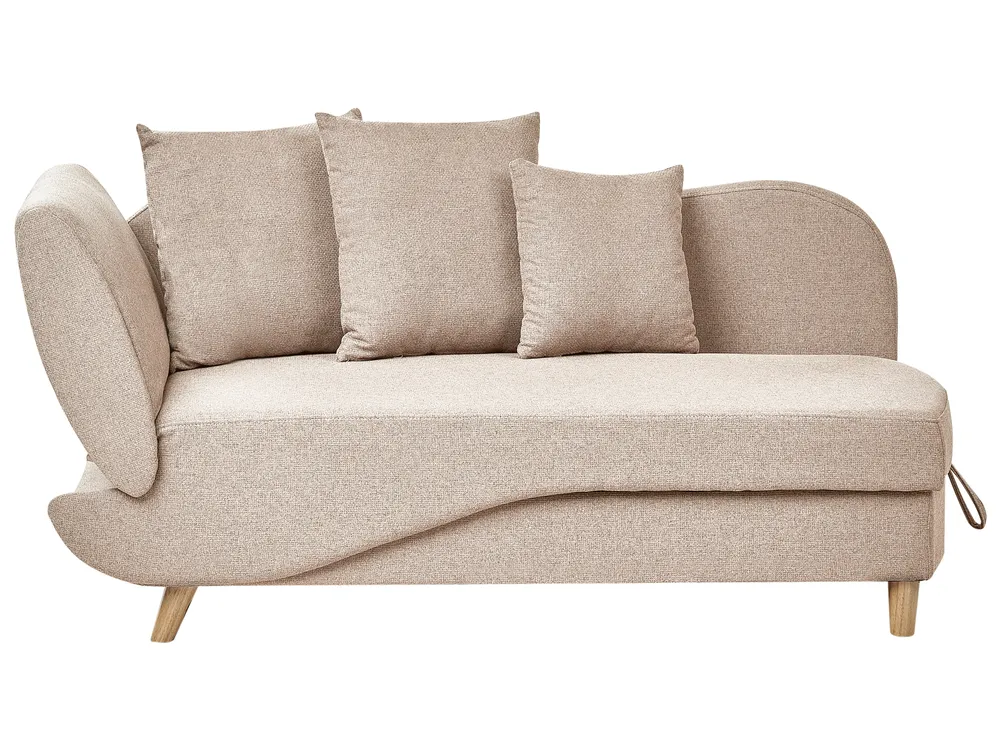 Chaise Longue Classique à Gauche Capitonnage Boutons avec Coussin en Velours Beige Clair Ivry Chaise Longue Classique à Gauche Capitonnage Boutons avec Coussin en Velours Beige Clair Ivry