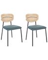 Lot de 2 chaises en tissu bleu MAYETTA_931872