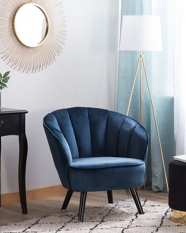 Velvet Armchair Dark Blue DALA