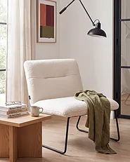 Fotel COTULLA Boucle Biały_1154533