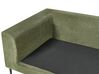 Left Hand Fabric Corner Sofa Green FLAM_934585