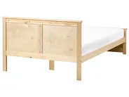 Bett mit Lattenrost DAUPHIN Kiefernholz Hellbraun 120 x 200 cm_1059819