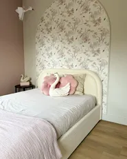 Ottoman Bed QUILLIEN Boucle Light Beige 140 x 200 cm (EU Double)_991704