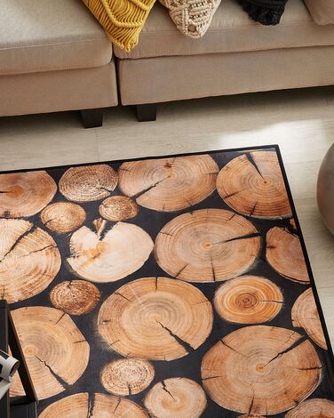 Area Rug 80 x 150 cm Wood Log Print KARDERE