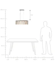 Lampadario MANDEO Vetro Argento_919567
