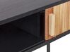Tavolino consolle legno chiaro e nero CARNEY_891911
