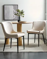 Set di 2 sedie da pranzo EVERLY Beige chiaro_881843