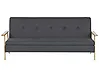Sofa Bed 3 Seater TJORN Fabric Dark Grey