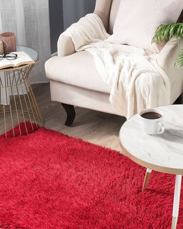 Shaggy Area Rug 80 x 150 cm Red CIDE
