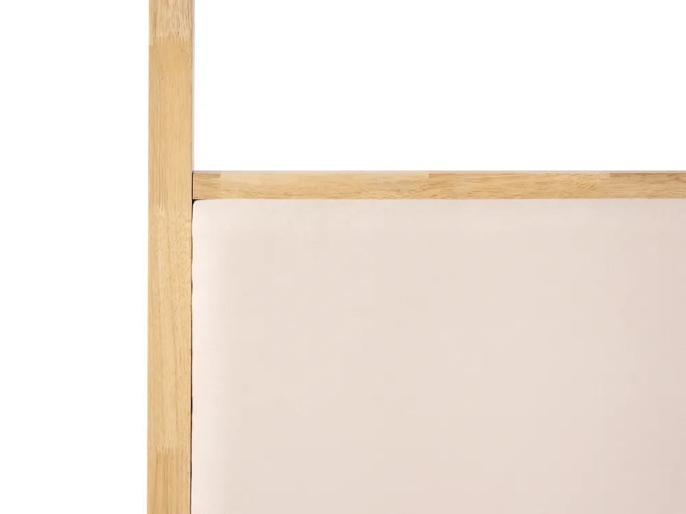 Four Poster Bed Wood HAILLICOURT 160 x 200 cm (EU King Size) Light Brown_1037198