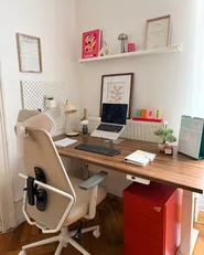 Electric Adjustable Standing Desk DESTINES 160 cm 72 cm Brown/ White_1062552
