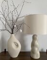 Lampa stołowa ceramiczna beżowa VILAR_920232