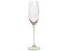 Lot de 4 flûtes à champagne 200 ml rose et vert DIOPSIDE_912622