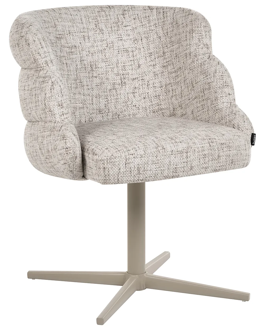 Dining Chair Swivel YOUNGSTOWN Fabric Light Beige