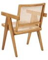 Dřevěná židle s ratanovým výpletem světlé dřevo WESTBROOK_872197