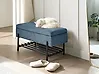Banc à chaussures SOLVANG Tissu Bleu avec rangement