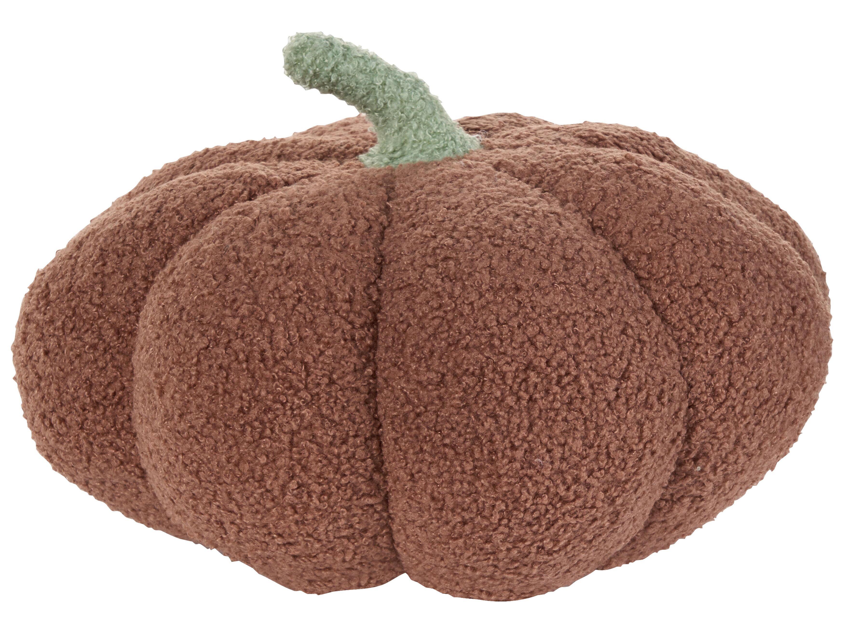 Coussin Citrouille 3D En Peluche - 20 Cm, Jaune/orange, Décoration D'automne Et Halloween