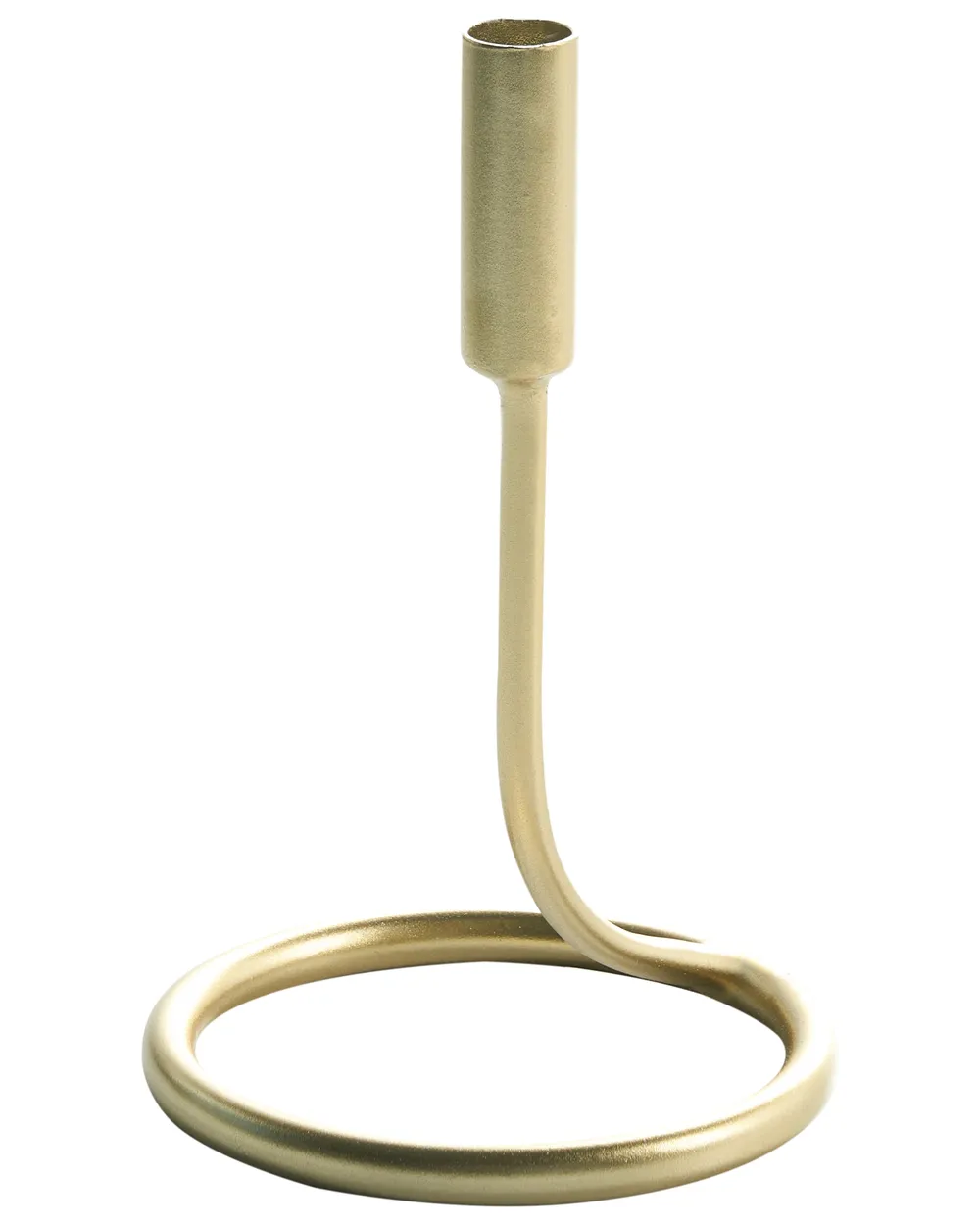 Set of 2 Candle Holders BUNYU 19/28 cm Metal Gold_1043463