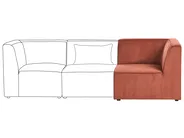 Corner Seat LEMVIG Corduroy Golden Brown Right Hand_1054733