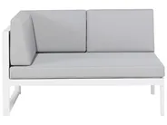 Garden Corner Sofa with Table 6 Seater CASTELLA Metal Grey Left Hand_554911