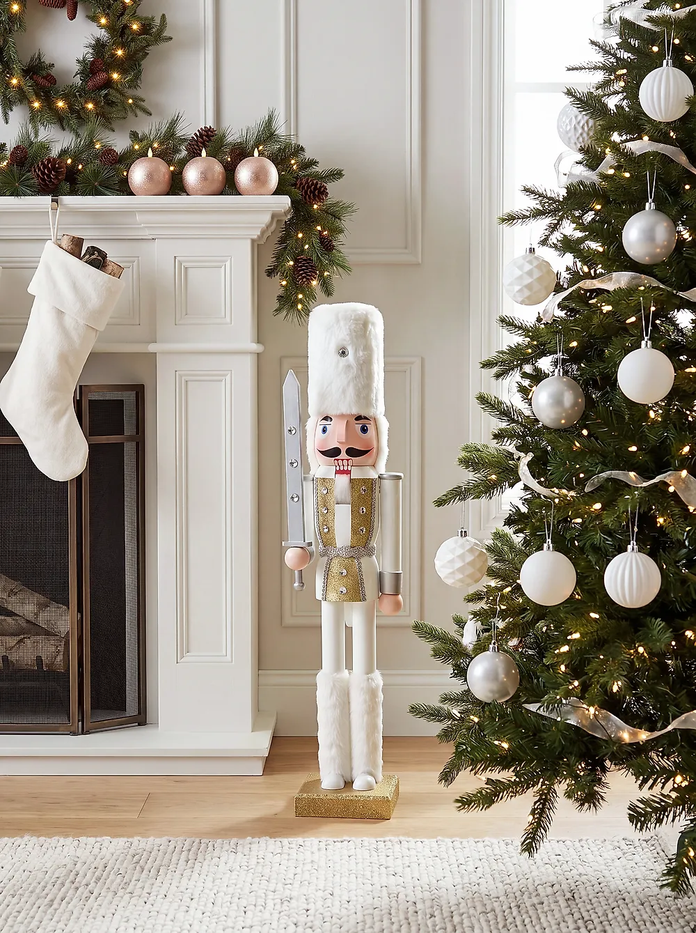 Figurine PALLAS 90 cm Nutcracker White