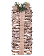 Zestaw 3 dekoracji świątecznych LED VALKAMA 54/45/30 cm Prezenty świąteczne Brązowy_1179480