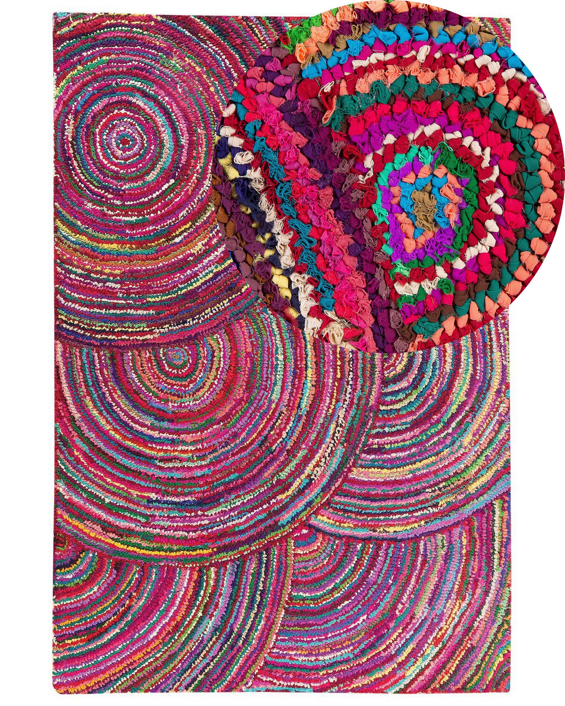Cotton Area Rug 160 x 230 cm Multicolour KOZAN_543545