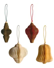 Set di 20 decorazioni per l'albero di Natale MALSELVA Carta Multicolore_1035414