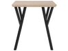Egyedi Világos Fa Asztal Fekete Lábazattal 70 x70 cm BRAVO_750523