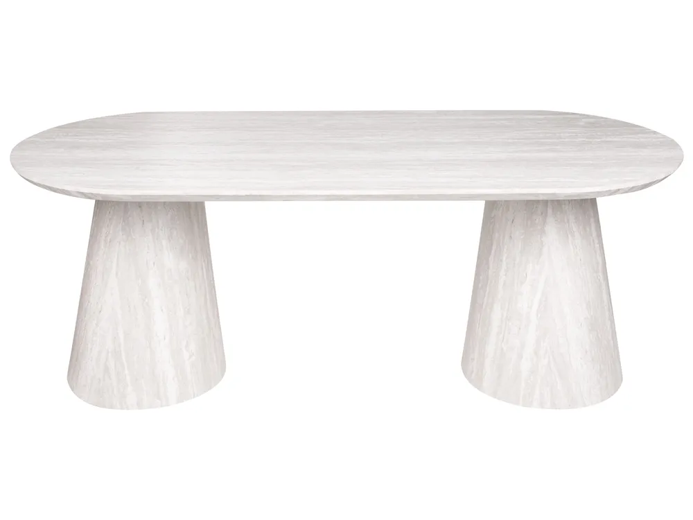 Dining Table LUMAN Travertine Effect 220 cm 95 cm_1076225