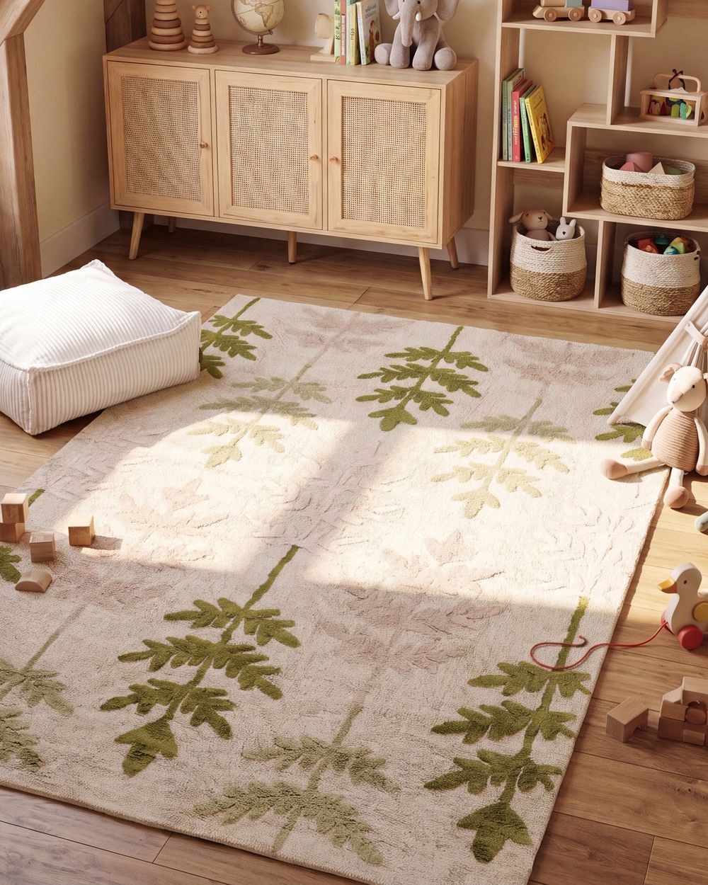 Tapis enfant DARMA Beige 140 x 200 cm Coton