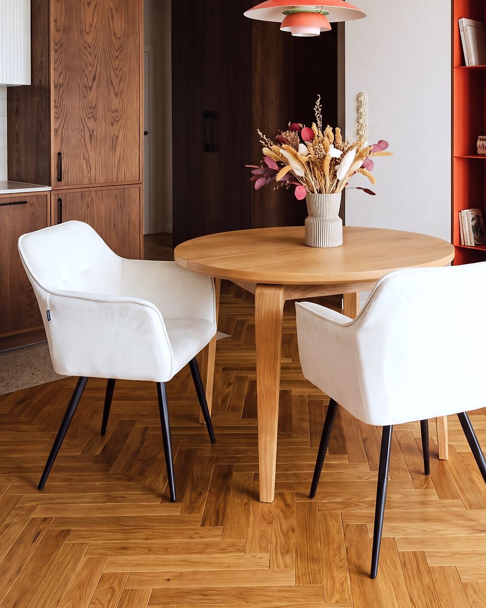 Set of 2 Dining Chairs JASMIN Velvet Light Beige
