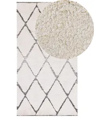 Tappeto PENDIK Beige chiaro 80 x 150 cm Cotone_1043527