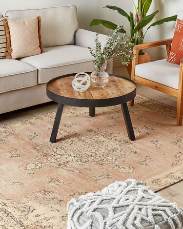 Cotton Area Rug 160 x 230 cm Beige MATARIM